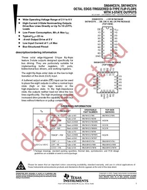 SN74HC574DBRE4 datasheet  